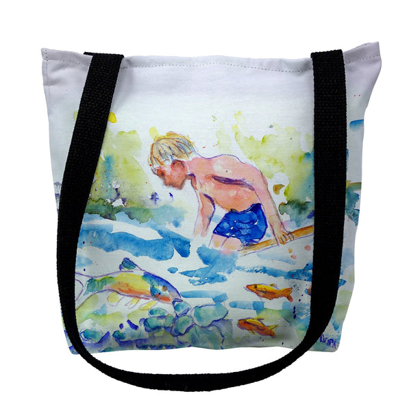 Boy & Fish Tote Bag