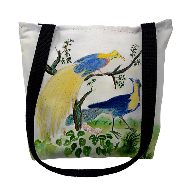 Antique Birds Blue Tote Bag