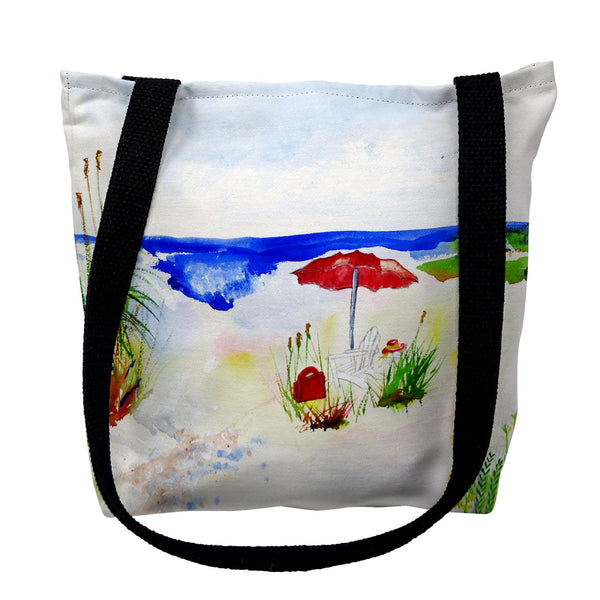 Red Beach Umbrella Tote Bag