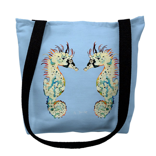 Betsy's Seahorses Light Blue Background Tote Bag