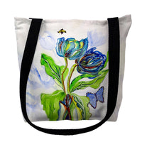 Tulips & Morpho Tote Bag
