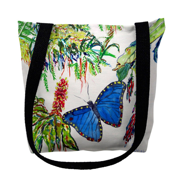 Morpho and Flowers Tote Bag