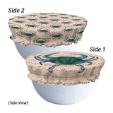 Male Blue Crab Script Reversible Bowl Cover