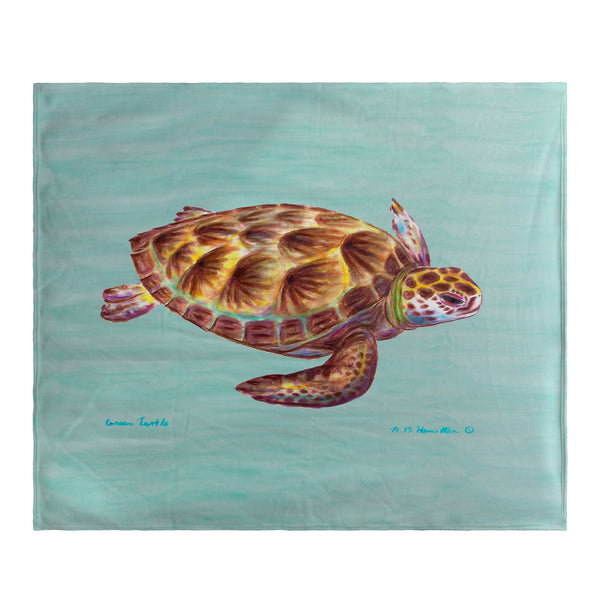 Green Sea Turtle Fleece Throw