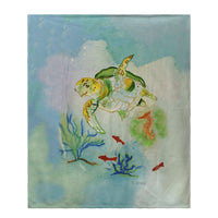 Betsy's Sea Turtle Fleece Throw