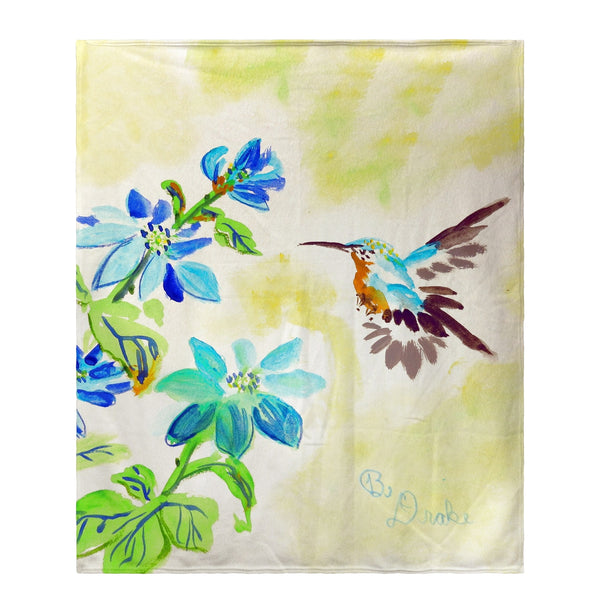 Aqua Hummingbird Throw