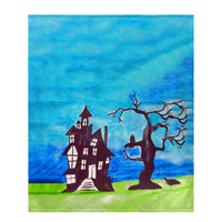 Haunted House Fleece Throw