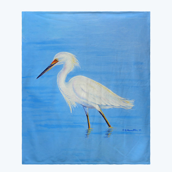 Stalking Snowy Egret Throw