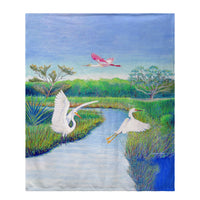 Marsh Wings Fleece Throw