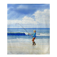 Surf Fishing Fleece Throw