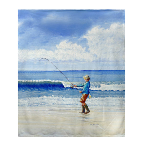 Surf Fishing Fleece Throw