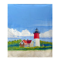 Nauset Lighthouse, Cape Cod, MA Fleece Throw