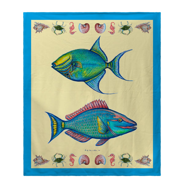 Parrot and Trigger Fish Throw