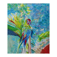 Green Parrot II Throw