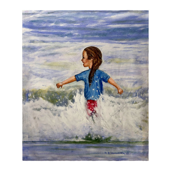 Girl in Surf Throw