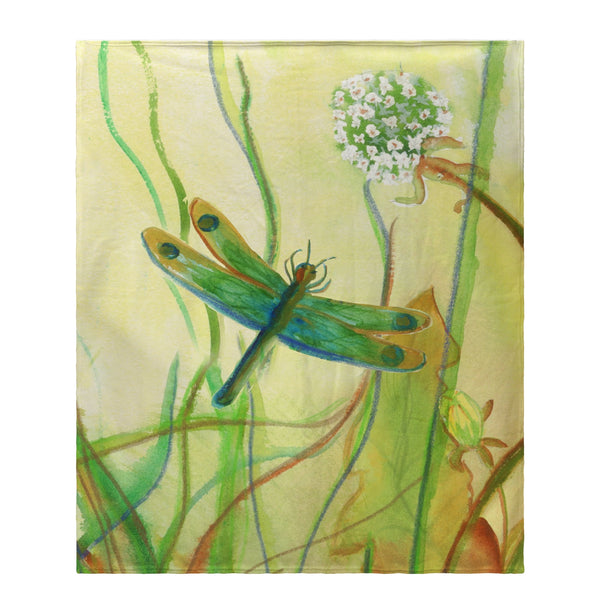 Betsy's Dragonfly Fleece Throw