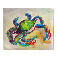 Teal Crab Fleece Throw