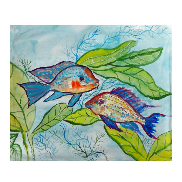 Pair of Fish Fleece Throw