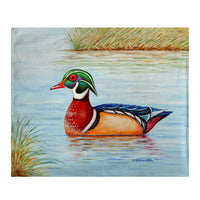 Male Wood Duck Fleece Throw