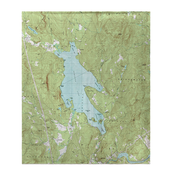 Newfound Lake, NH Nautical Map Fleece Throw