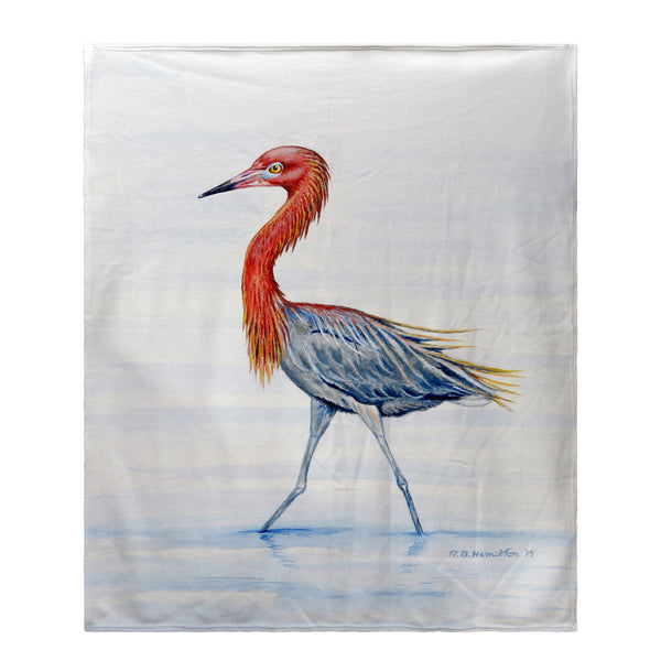 Reddish Egret Fleece Throw