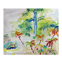 Colorful Palms Fleece Throw