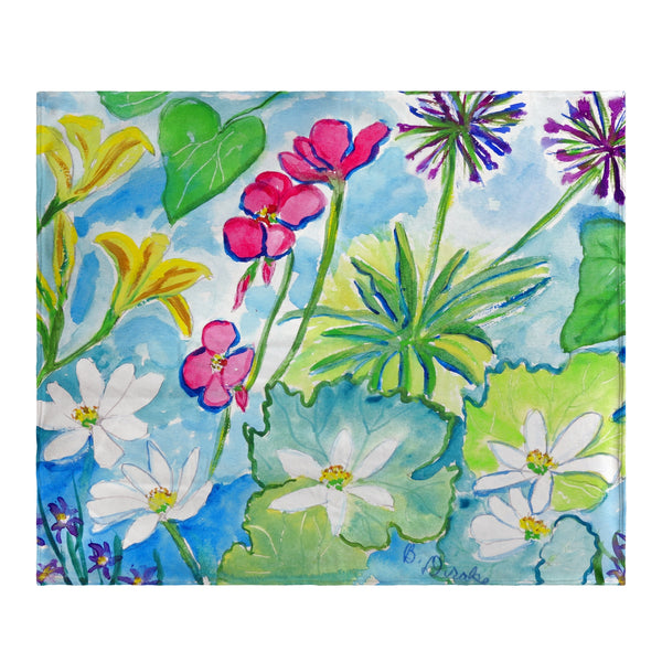 Wild Garden Fleece Throw