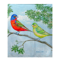 Pair of Buntings Throw