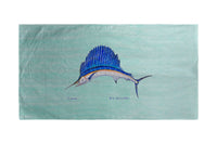 Aqua Sailfish Beach Towel