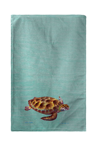 Aqua Green Sea Turtle Beach Towel
