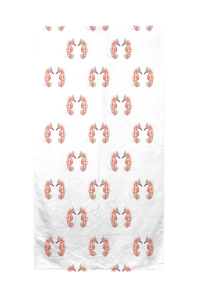 Coral Sea Horse Beach Towel