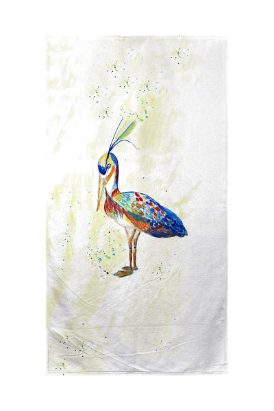 Fancy Heron Beach Towel