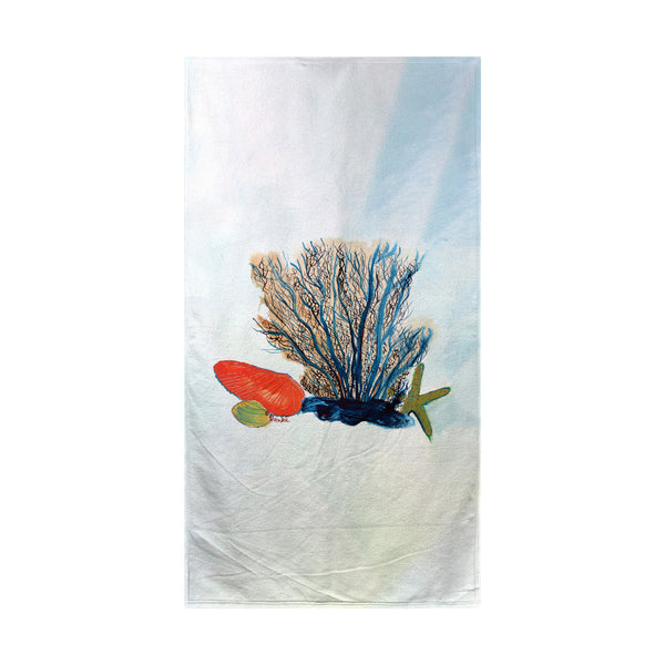 Coral & Shells Beach Towel