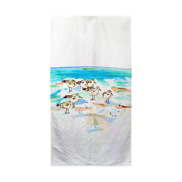 Seven Sanderlings Beach Towel