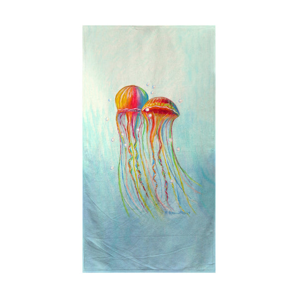 Colorful Jellyfish Beach Towel