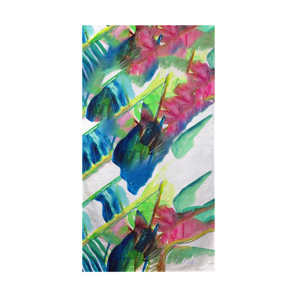 Pink Palms Beach Towel