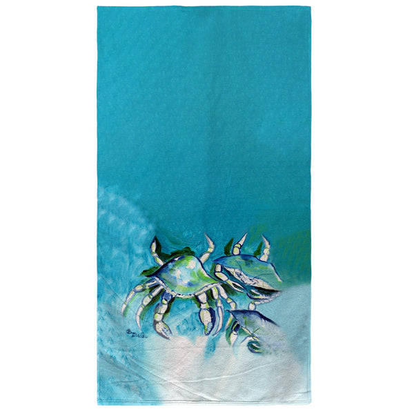 White Crabs II Beach Towel