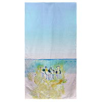 Abstract Gulls II Beach Towel