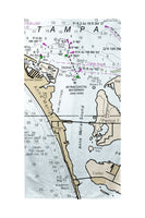 Anna Maria Island, FL Nautical Map Beach Towel