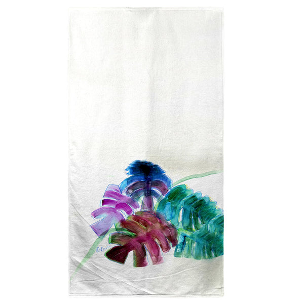 Monstera Leaves Beach Towel