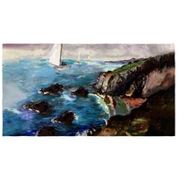 Sailing the Cliffs Beach Towel