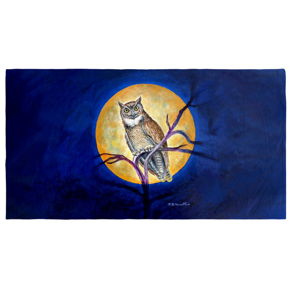 Owl in Moon Beach Towel