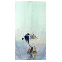 Balancing Heron Beach Towel