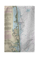 Bethany Beach, DE Nautical Map Beach Towel