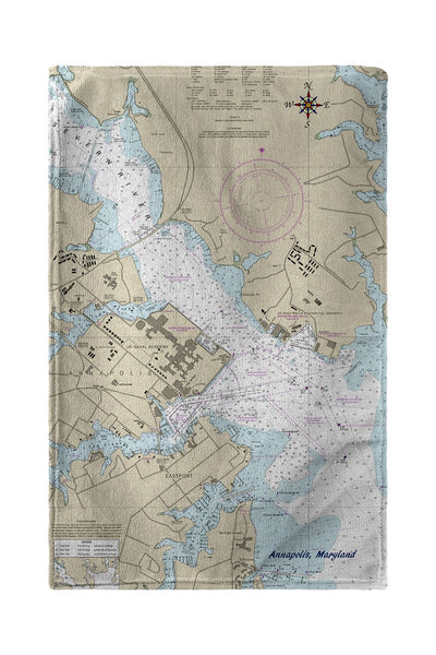 Annapolis Map Beach Towel