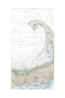 Cape Cod Bay, MA Nautical Map Beach Towel