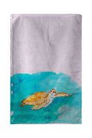 Brown Sea Turtle Beach Towel