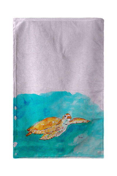 Brown Sea Turtle Beach Towel