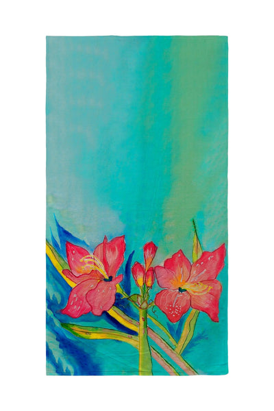 Pink Amaryllis Beach Towel