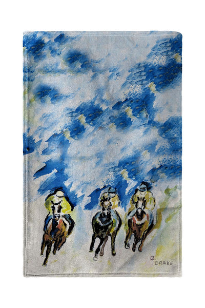 Three Racing Beach Towel